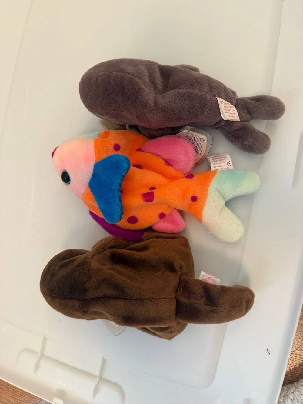 NWT Vintage Ty Beanie Babies Bundle of (11) Sealife Ocean Animals Bean Bag Plush